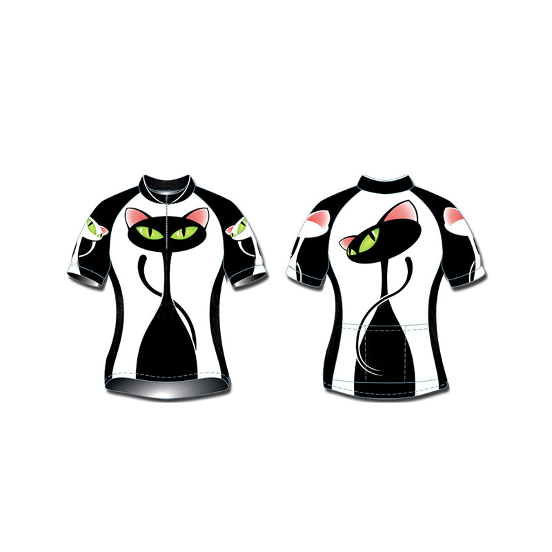Cat Cycling Jersey Shirt Short Sleeve Bike Jersey Outdoor MTB Cycling Clothing