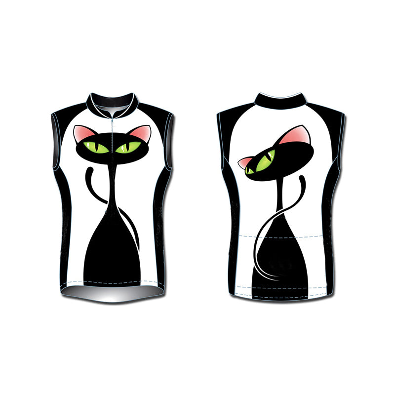 Cycling Bike Jersey Short Sleeveless with 3 Rear Pockets