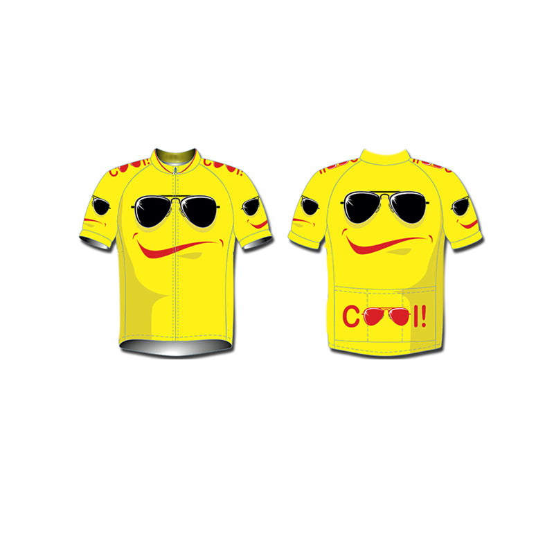 Unsex Cycling Bike Jersey Short Sleeve Shirt with 3 Rear Pockets