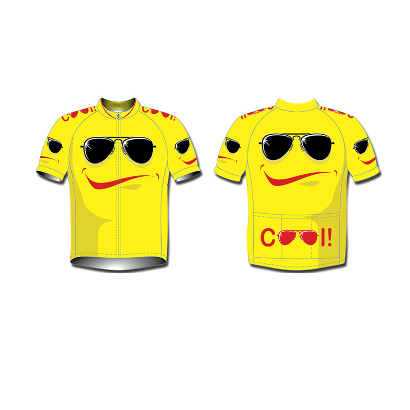 Unsex Cycling Bike Jersey Short Sleeve Shirt with 3 Rear Pockets