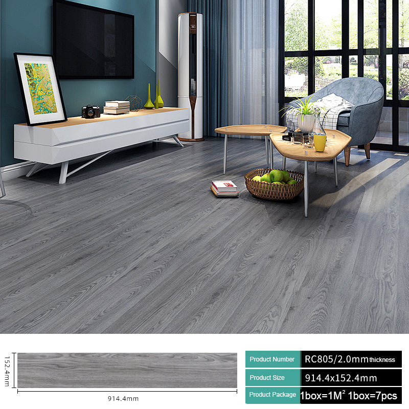 Grey 2.00MM Wood Luxury Vinyl Flooring Plank Sheet